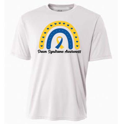 Down Syndrome Awareness Rainbow Ribbon Cooling Performance Crew T-Shirt