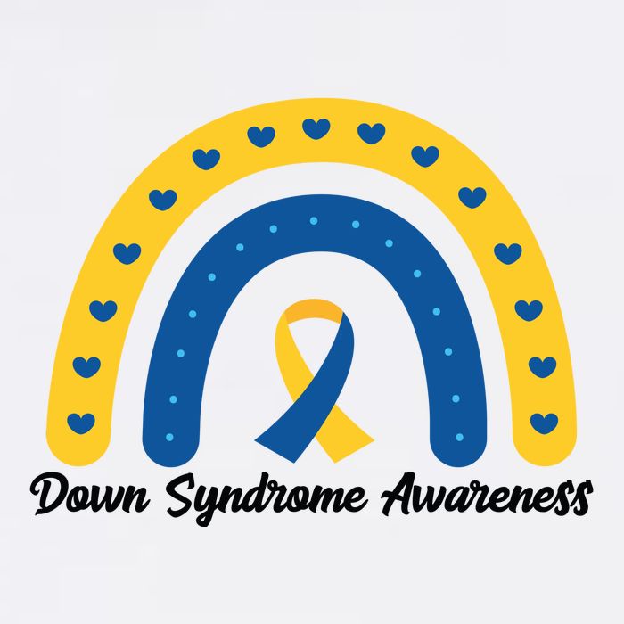 Down Syndrome Awareness Rainbow Ribbon Cooling Performance Crew T-Shirt