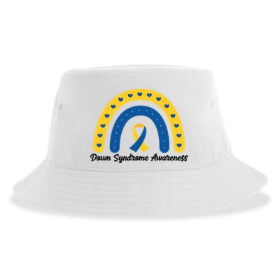 Down Syndrome Awareness Rainbow Ribbon Sustainable Bucket Hat