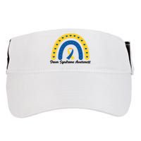 Down Syndrome Awareness Rainbow Ribbon Adult Drive Performance Visor