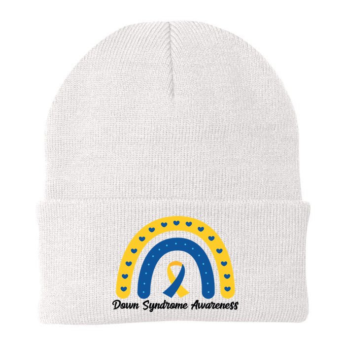 Down Syndrome Awareness Rainbow Ribbon Knit Cap Winter Beanie