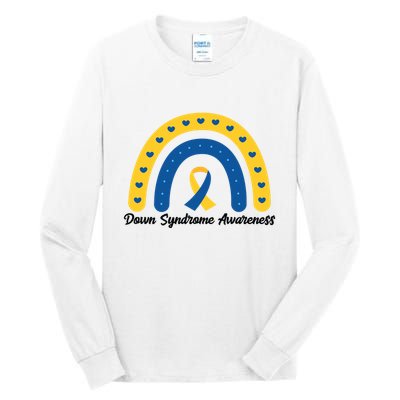 Down Syndrome Awareness Rainbow Ribbon Tall Long Sleeve T-Shirt