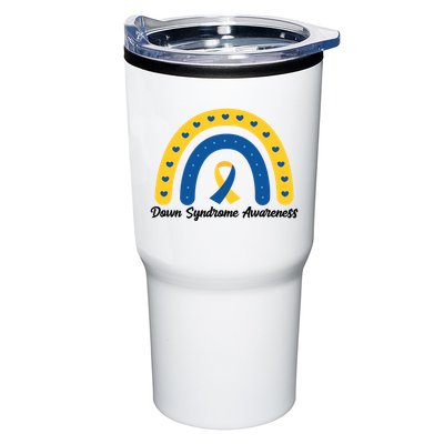 Down Syndrome Awareness Rainbow Ribbon Tumbler