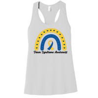 Down Syndrome Awareness Rainbow Ribbon Women's Racerback Tank