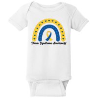 Down Syndrome Awareness Rainbow Ribbon Baby Bodysuit