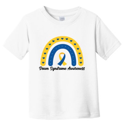 Down Syndrome Awareness Rainbow Ribbon Toddler T-Shirt