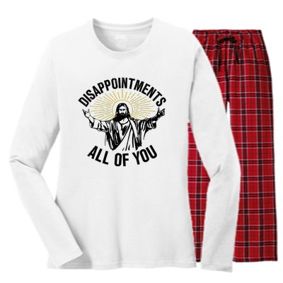 Disappointments Sarcastic All Of You Christian Jesus Women's Long Sleeve Flannel Pajama Set 