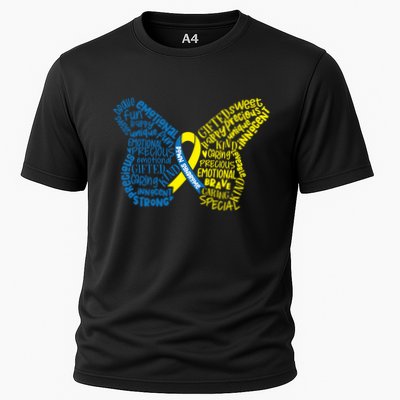 Down Syndrome Awareness Butterfly Performance Shirt