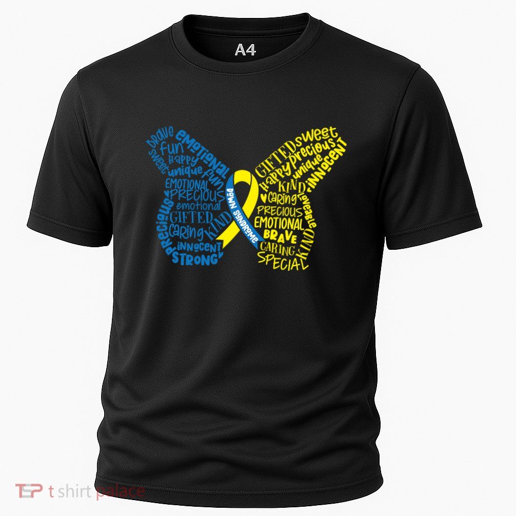 Down Syndrome Awareness Butterfly Performance Shirt
