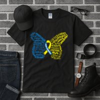 Down Syndrome Awareness Butterfly Tall T-Shirt