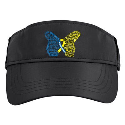 Down Syndrome Awareness Butterfly Adult Drive Performance Visor