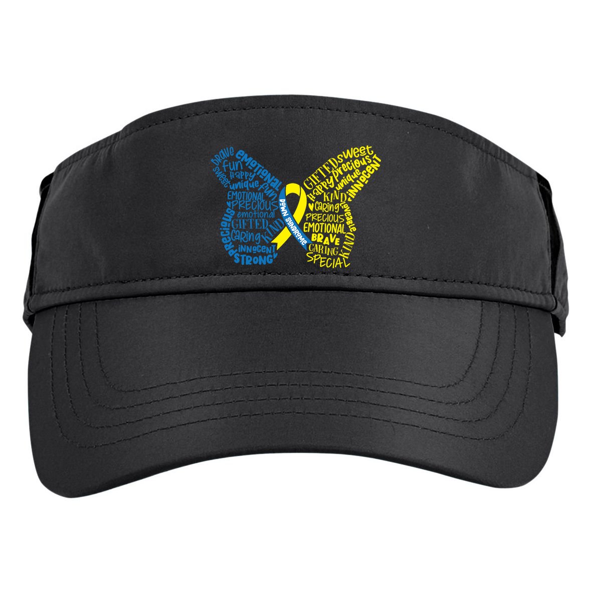 Down Syndrome Awareness Butterfly Adult Drive Performance Visor