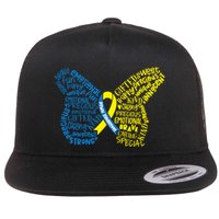 Down Syndrome Awareness Butterfly Flat Bill Trucker Hat