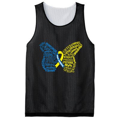 Down Syndrome Awareness Butterfly Mesh Reversible Basketball Jersey Tank