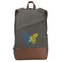 Down Syndrome Awareness Butterfly Cotton Canvas Backpack