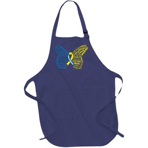 Down Syndrome Awareness Butterfly Full-Length Apron With Pockets