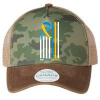 Down Syndrome Awareness Ribbon Flag Legacy Tie Dye Trucker Hat