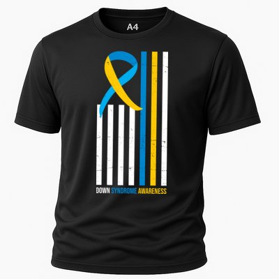 Down Syndrome Awareness Ribbon Flag Performance Shirt