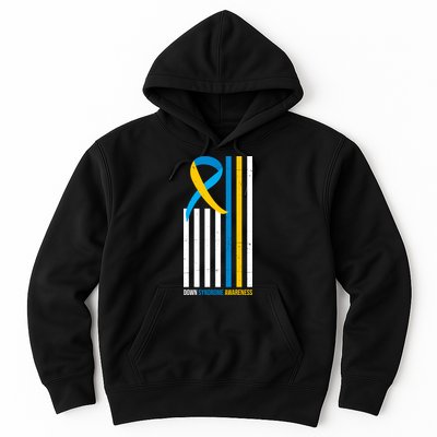Down Syndrome Awareness Ribbon Flag Hoodie