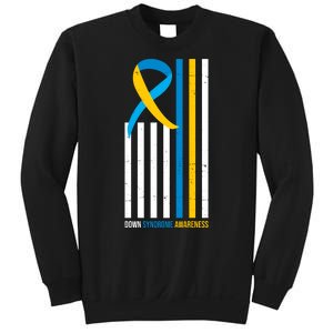 Down Syndrome Awareness Ribbon Flag Sweatshirt