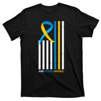 Down Syndrome Awareness Ribbon Flag T-Shirt