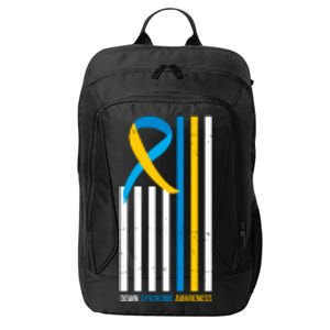 Down Syndrome Awareness Ribbon Flag City Backpack