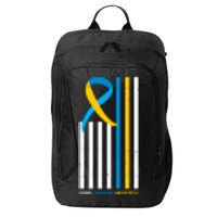 Down Syndrome Awareness Ribbon Flag City Backpack