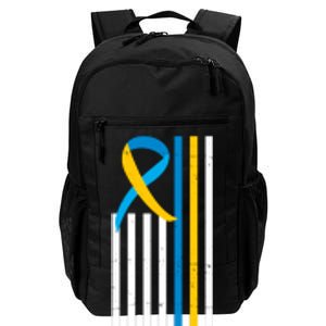 Down Syndrome Awareness Ribbon Flag Daily Commute Backpack