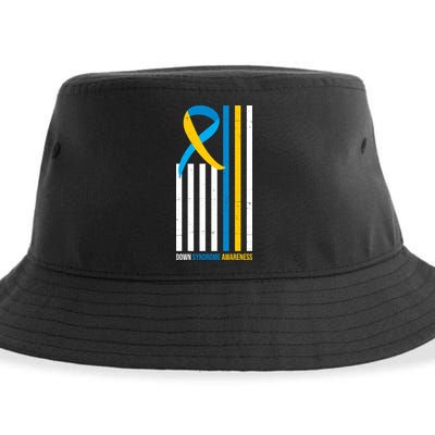 Down Syndrome Awareness Ribbon Flag Sustainable Bucket Hat