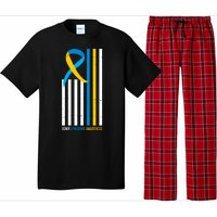 Down Syndrome Awareness Ribbon Flag Pajama Set