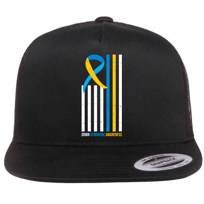 Down Syndrome Awareness Ribbon Flag Flatbill Hat