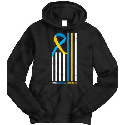 Down Syndrome Awareness Ribbon Flag Tie Dye Hoodie