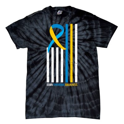 Down Syndrome Awareness Ribbon Flag Tie-Dye T-Shirt