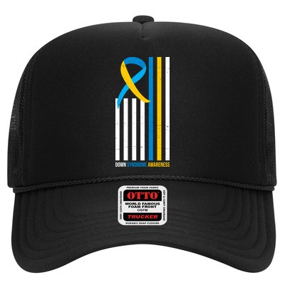 Down Syndrome Awareness Ribbon Flag Trucker Hat