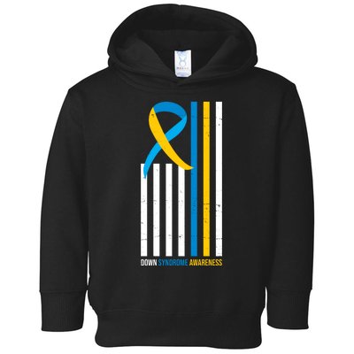 Down Syndrome Awareness Ribbon Flag Toddler Hoodie