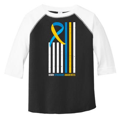 Down Syndrome Awareness Ribbon Flag Toddler Fine Jersey T-Shirt