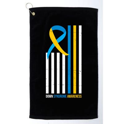 Down Syndrome Awareness Ribbon Flag Golf Towel