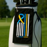 Down Syndrome Awareness Ribbon Flag Golf Towel