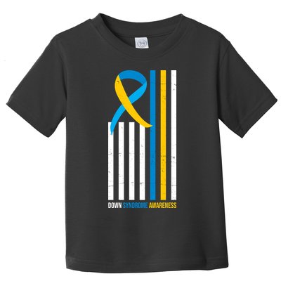 Down Syndrome Awareness Ribbon Flag Toddler T-Shirt