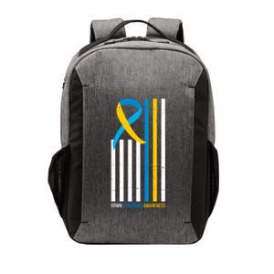 Down Syndrome Awareness Ribbon Flag Vector Backpack