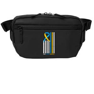 Down Syndrome Awareness Ribbon Flag Crossbody Pack