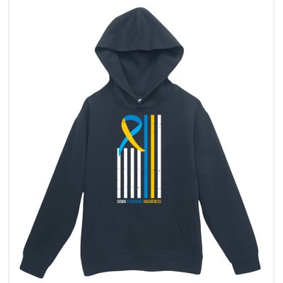 Down Syndrome Awareness Ribbon Flag Urban Pullover Hoodie