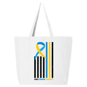 Down Syndrome Awareness Ribbon Flag 25L Jumbo Tote