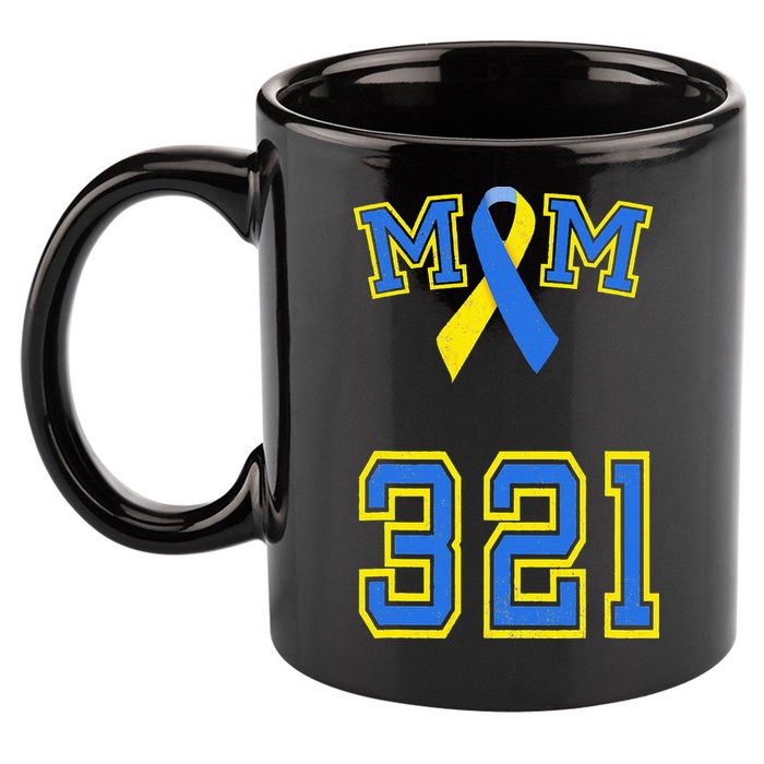Down Syndrome Awareness Trisomy 21 Mom T 3 21 Month 11oz C Handle Ceramic Mug