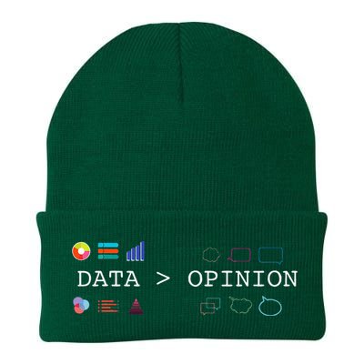 Data Science And Statistics Data Is Greater Than Opinion Knit Cap Winter Beanie