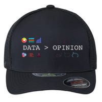 Data Science And Statistics Data Is Greater Than Opinion Flexfit Unipanel Trucker Cap