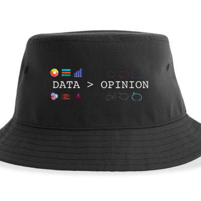 Data Science And Statistics Data Is Greater Than Opinion Sustainable Bucket Hat