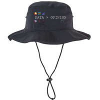 Data Science And Statistics Data Is Greater Than Opinion Legacy Cool Fit Booney Bucket Hat