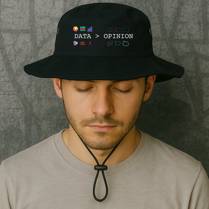 Data Science And Statistics Data Is Greater Than Opinion Legacy Cool Fit Booney Bucket Hat