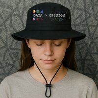 Data Science And Statistics Data Is Greater Than Opinion Legacy Cool Fit Booney Bucket Hat